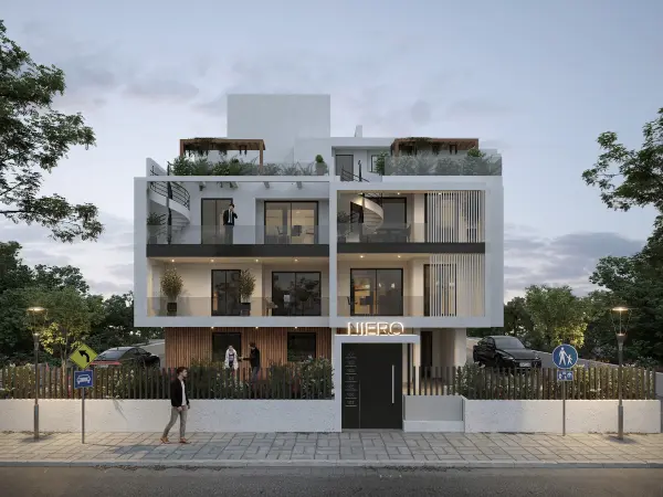 Spacious Two Bedroom Apartment with a Private Roof Garden in Paralimni Area