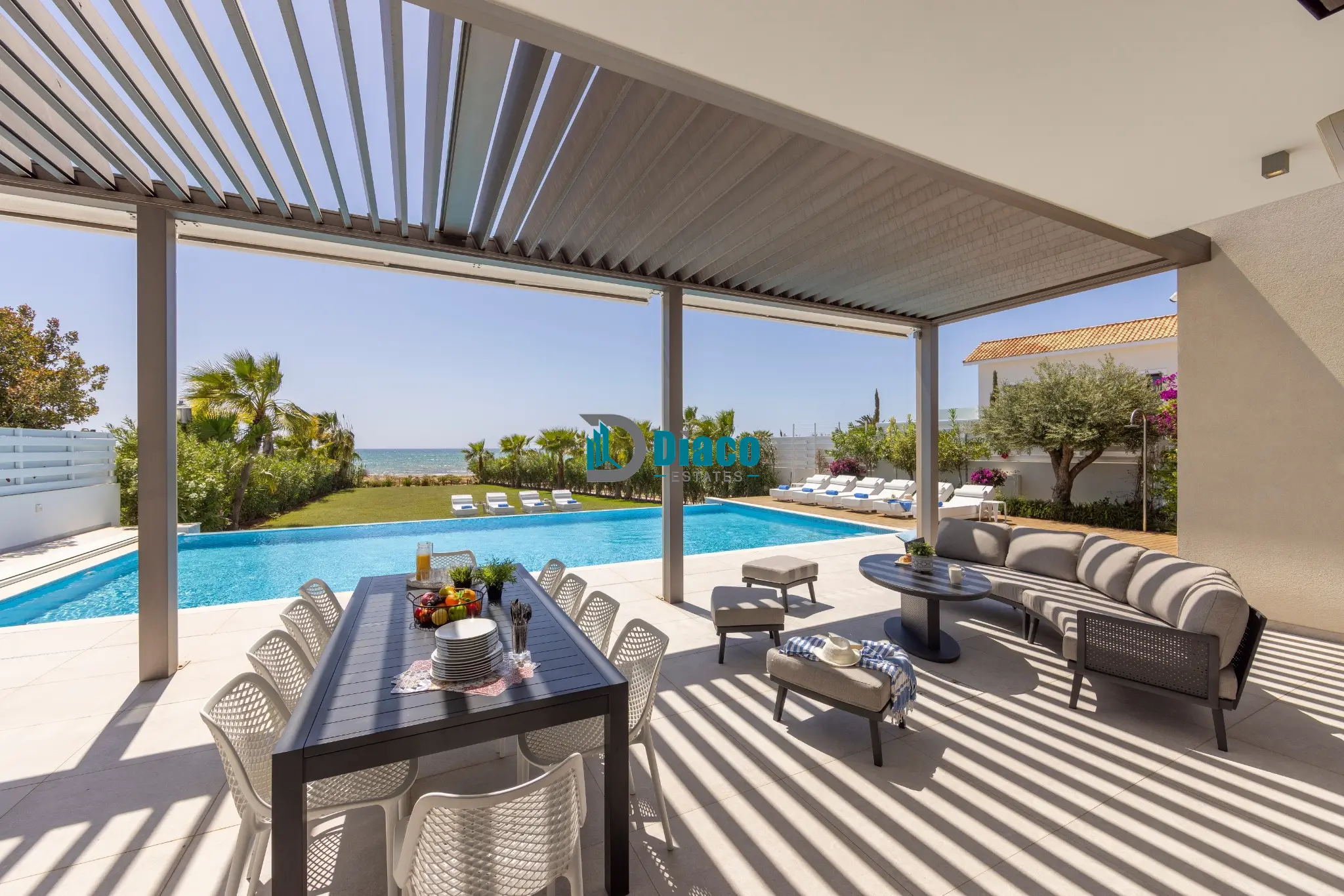 Sea Front Luxury Villa In Ayia Thekla | Elevator, Massive Pool